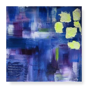 Textured Abstract blue and purple tones with light yellow highlights